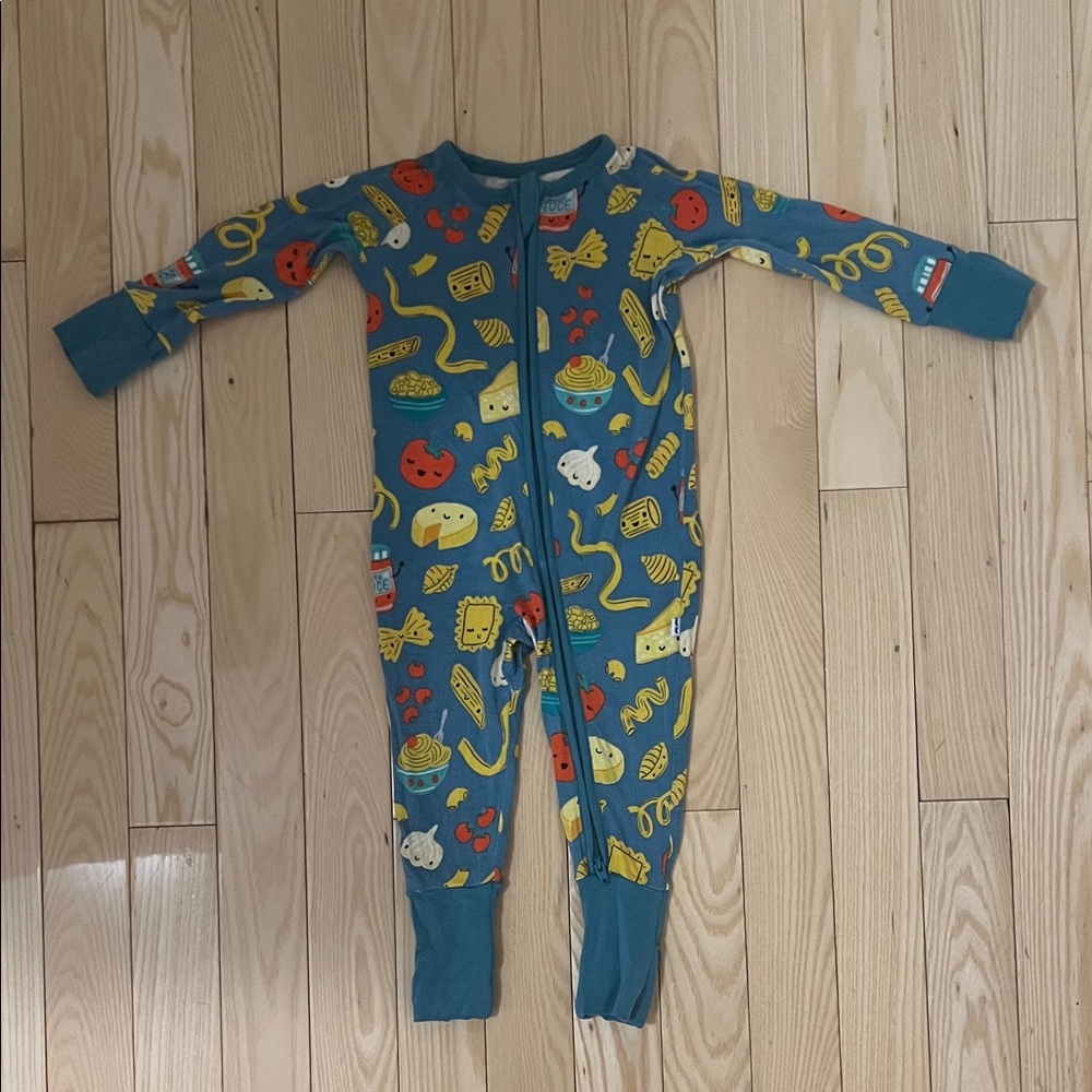 Little Sleepies Zippy 3-6M Pasta Print